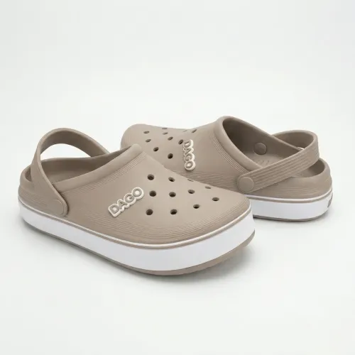 Сабо жіночі бежеві Dago Style піна ЕВА. Стильні крокси на білій платформі 37-41