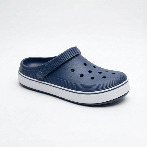 Сабо чоловічі крокси темно-сині на білій підошві (піна ЕВА). Зручні літні шльопанці