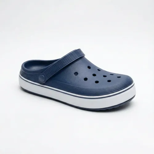 Сабо чоловічі крокси темно-сині на білій підошві (піна ЕВА). Зручні літні шльопанці