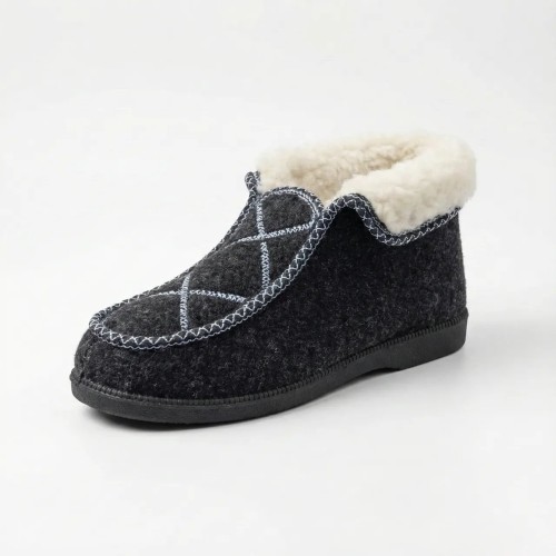 Женские домашние бурки-чуни (бабуши) войлочные на меху, с узором (36-41)