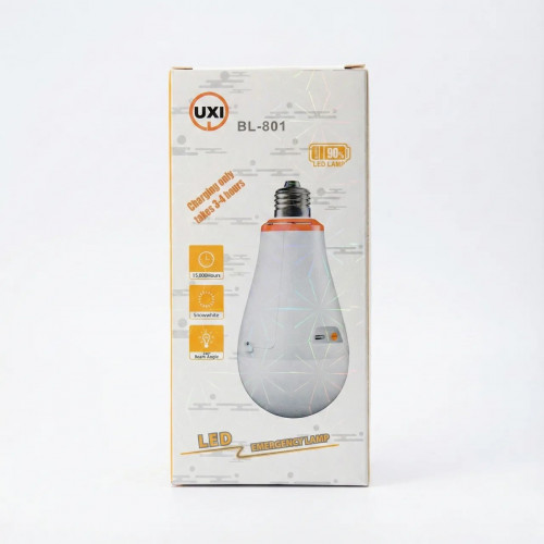 Акумуляторна лампочка WL  801 20 W (65 ват) з батарейкою на 1500 mAh 6500 К, аварійна лампочка