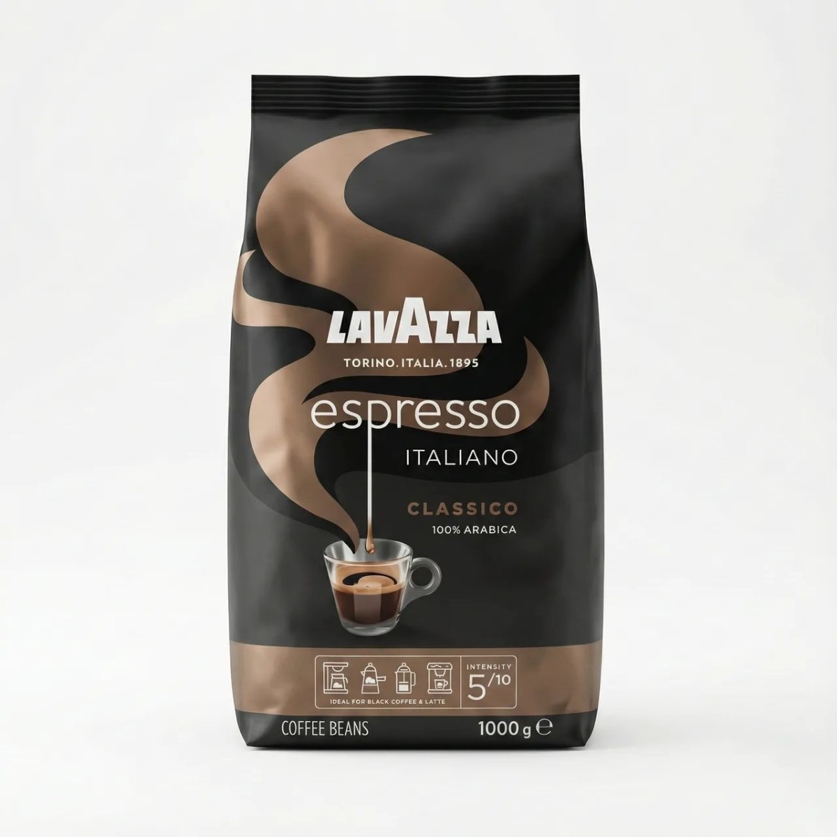 Кава в зернах Lavazza Espresso Italiano Classico 1 кг 100% Арабіка, Італійська кава Лавацца Еспресо (арт. 7502)