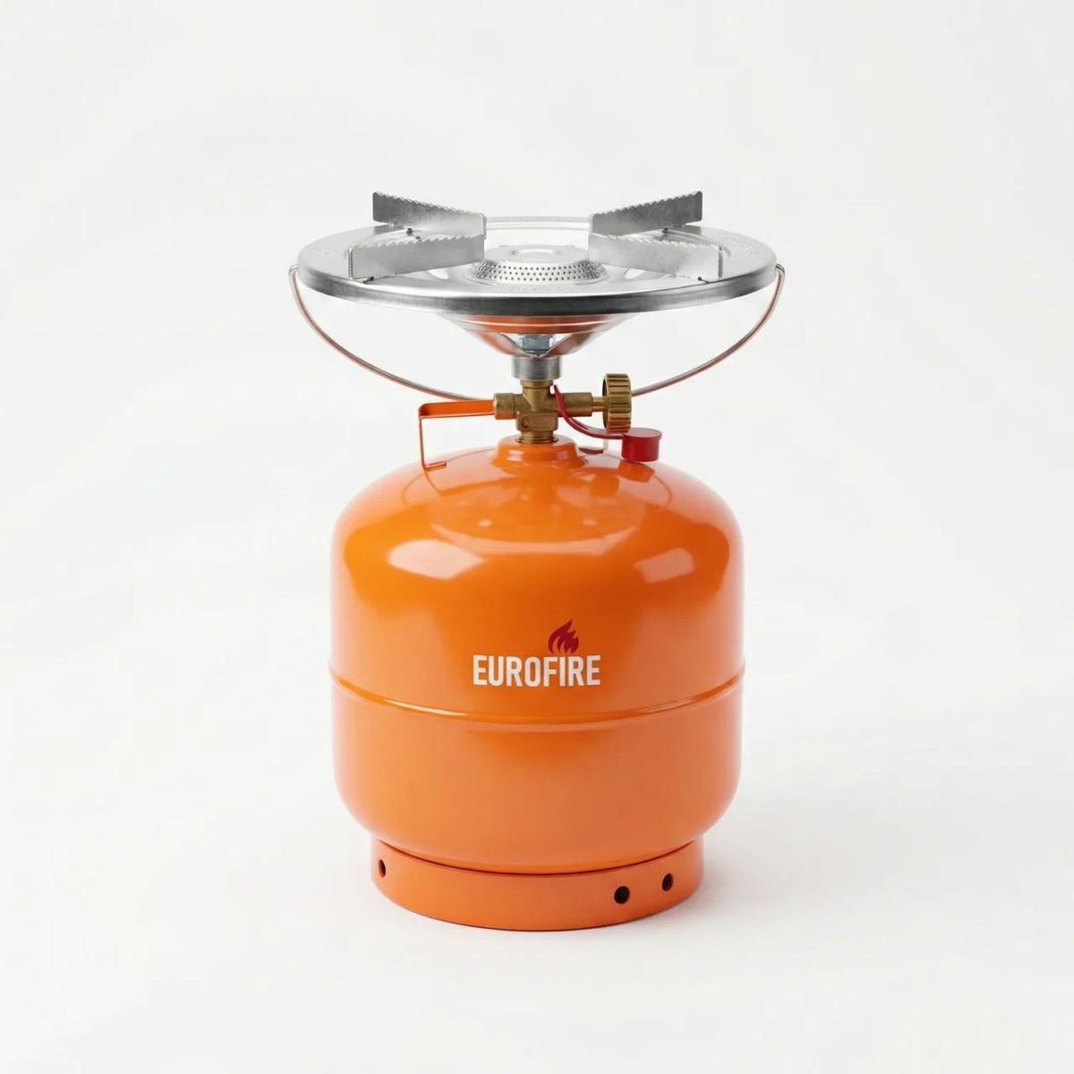 Газовий комплект Eurofire 5 кг (Помаранчевий). Посилений балон з пальником 2200 Вт (Стінка 2.5 мм) (арт. 5722)