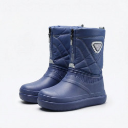 Жіночі зимові чоботи-галоші на хутрі Сині. Непромокаючі дутики на піні ЕВА (37-41)