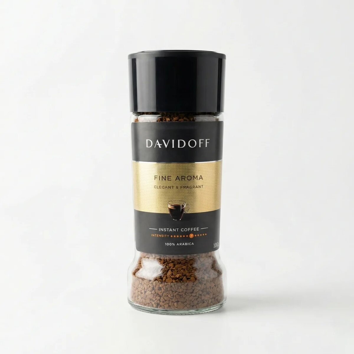 Кофе растворимый Davidoff Fine Aroma 100 г (стеклянная банка) | 100% Арабика, Мягкий, Элитный (арт. 7547)
