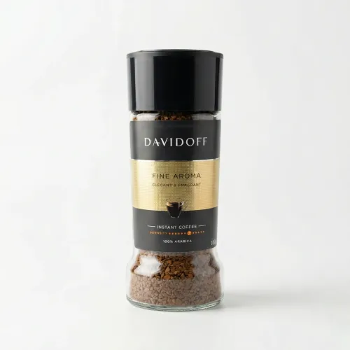Кава розчинна Davidoff Fine Aroma 100 г (скляна банка) | 100% Арабіка, М'яка, Елітна