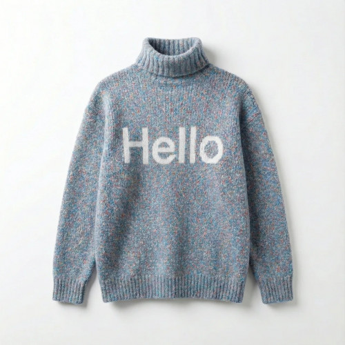 Жіночий теплий светр Hello під горло (48-50). В'язаний зимовий гольф меланж