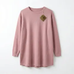 Жіноча кофта туніка рожева зі стразами. Ошатний подовжений джемпер великого розміру