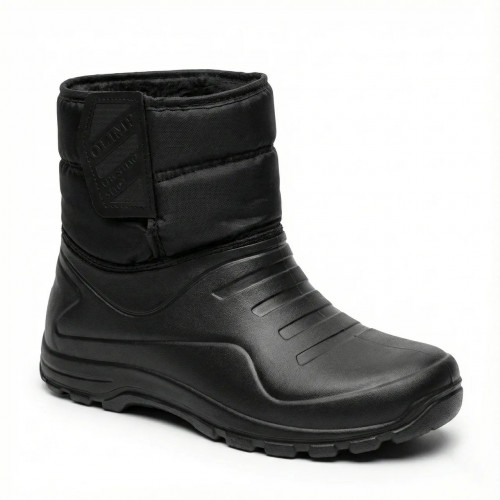 Чоловічі зимові чоботи дутики на липучці. Чорні сноубутси Olimp на хутрі 41-46 (арт. 5151)