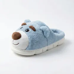 Жіночі плюшеві тапочки Ведмедики рожеві та сині (36-41). Теплі домашні капці іграшки 3D