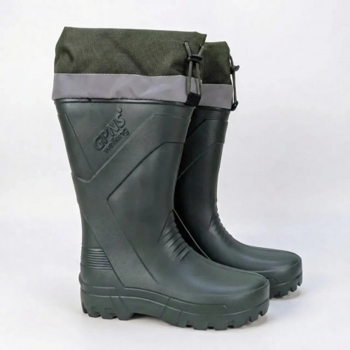 Сапоги мужские пенка (EVA) с манжетом | Хаки, GPNS, Размеры 42-45, Для рыбалки и дачи (арт. 6340)