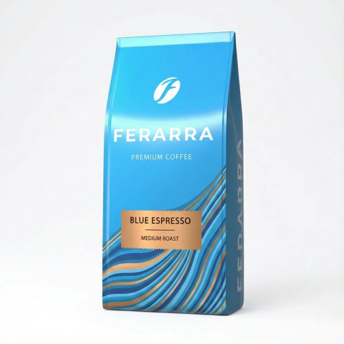 Кава в зернах Ferarra Blue Espresso 1 кг. Преміум купаж середнього обсмажування