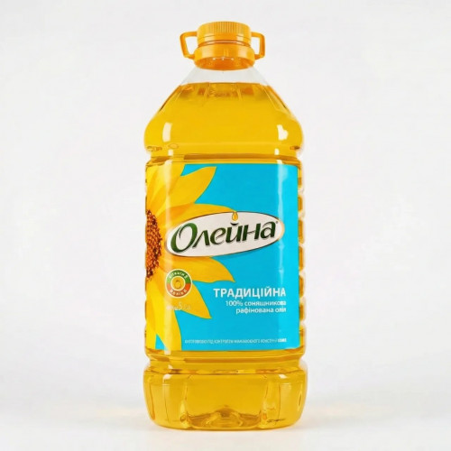 Масло подсолнечное Олейна Традиционная 5 л (Рафинированное) ПЭТ бутылка