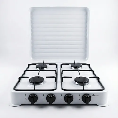 Настільна газова плита (4 конфорки) MS-6604 біла