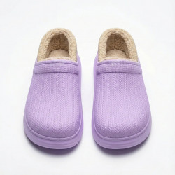 Галоші без задника сабо на хутрі жіночі Dago Style бузкові 37 - 41