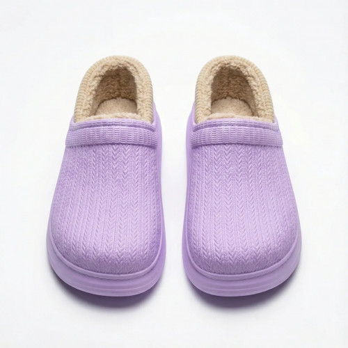Галоши без задника сабо на меху женские Dago Style сиреневые 37 - 41