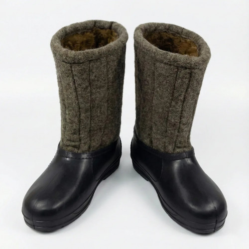 Бурки шинельні з галошами, теплі чоловічі валянки для риболовлі та роботи, розміри 41-45 (арт. 6023)