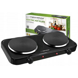 Електропліта Портативна плита Esperanza EKH010K (дискова на 2 конфорки/2Д)