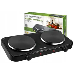 Електропліта Портативна плита Esperanza EKH010K (дискова на 2 конфорки/2Д)