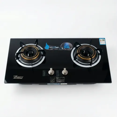 Газова варильна поверхня ZGBES 2 конфорки (Врізна + Настільна). Скляна плита 73х40 см, Турбо-пальники