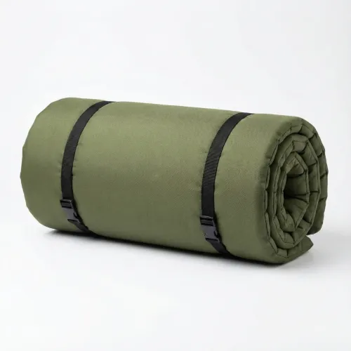 Матрац армійський топпер поролоновий 60х195х5 см вологостійкий Хакі