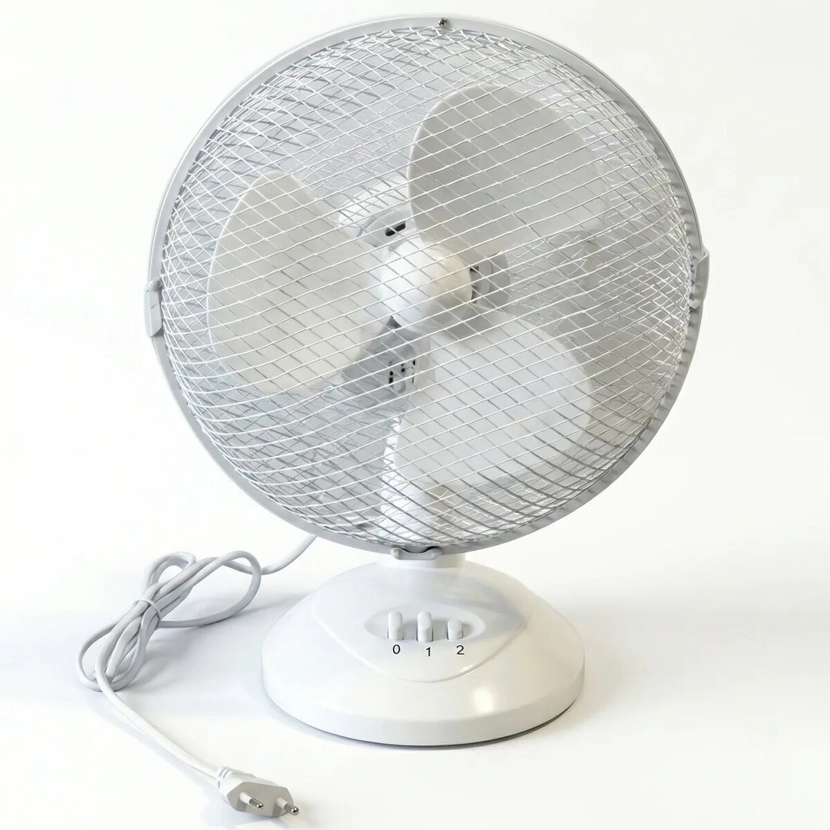 Настільний вентилятор WimpeX WX-901 (9 дюймів), компактний, 2 швидкості, білий (арт. 6901)