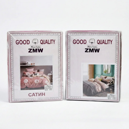 Постільна білизна Сатин ZMW (Євро/Двоспальний). Комплект з кульбабами та принтом 