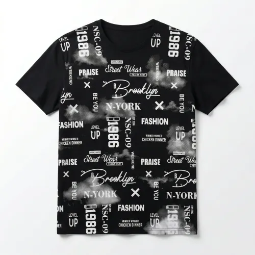 Жіноча футболка оверсайз Brooklyn New York, подовжена чорна туніка з написами, молодіжний Street Wear