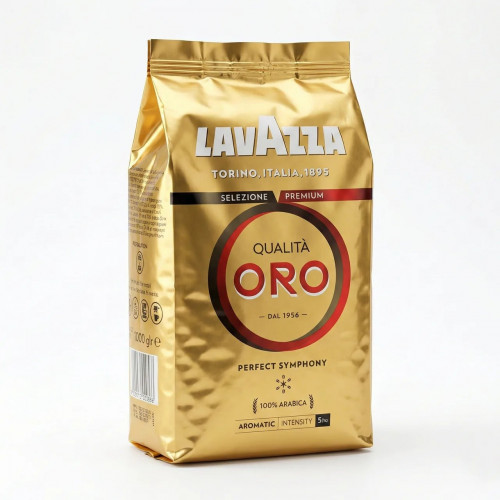 Кава в зернах Lavazza Qualità Oro 1 кг, 100% Арабіка (Оригінал), Італія, середня обжарка