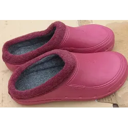 Жіночі сабо теплі даго на повсті червоні 37 - 42