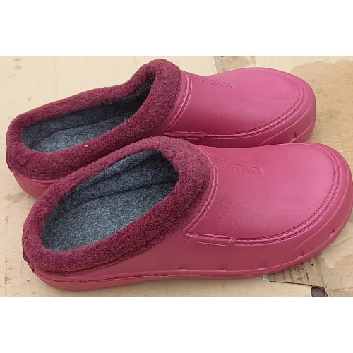 Женские сабо теплые даго на войлоке красные 37 - 42