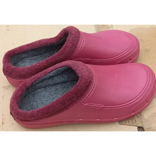 Жіночі сабо теплі даго на повсті червоні 37 - 42