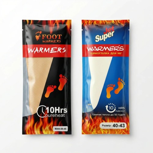 Термогрелки для ног Jet Super (размер 40-43). Химическая грелка стельки 10 часов тепла (1 пара)