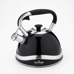 Чайник зі свистком 3.0 л Maxmark MK-1322 чорний. Нержавіюча сталь, для індукції та газу