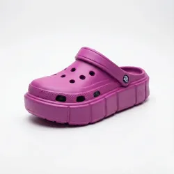 Сабо жіночі крокси на платформі фіолетові Progress, Літні шльопанці на високій підошві (розміри 36-41)