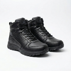 Ботинки мужские зимние черные на меху. Теплые высокие кроссовки из эко-кожи (Размеры 41-46)