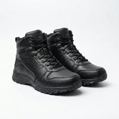 Чоловічі зимові черевики кросівки високі чорні еко-шкіра теплі Situo (р. 41-46)