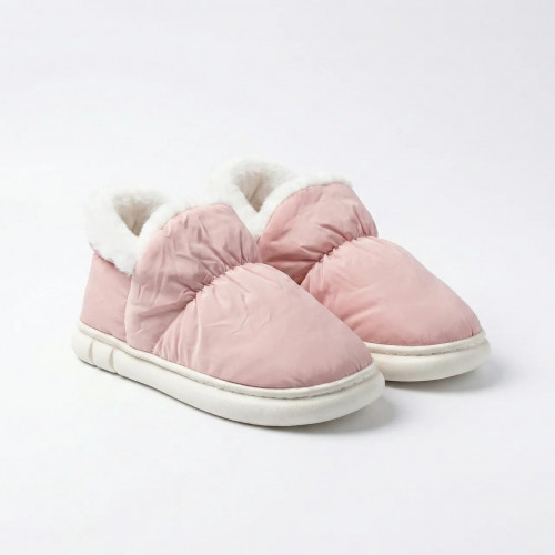 Жіночі домашні уггі-дутики рожеві на хутрі. Теплі капці-чобітки з плащівки (37-41 р) (арт. 7009)