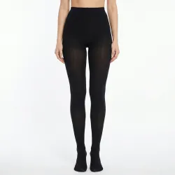 Жіночі теплі колготи на хутрі чорні, зимові термоколготки з начосом (розміри 42-46, 48-54)