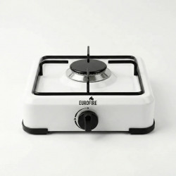 Плита газова настільна Eurofire AC-100 (1 конфорка), біла емаль, під балон (LPG), Туреччина