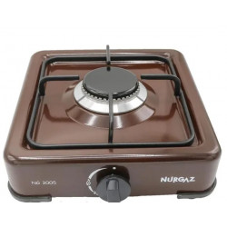 Настільна газова плита NURGAZ NG 3005, 1 газова конфоркова плита Коричнева