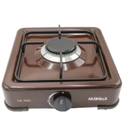 Настільна газова плита NURGAZ NG 3005, 1 газова конфоркова плита Коричнева