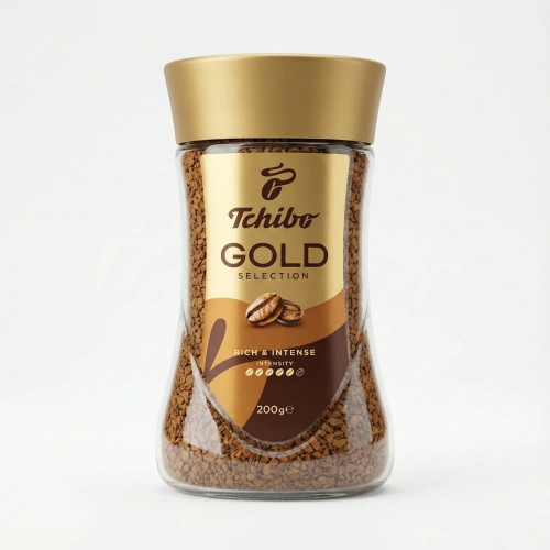 Кава розчинна Tchibo Gold Selection 200 г (скло), Кава Чібо Голд Селекшн сублімована