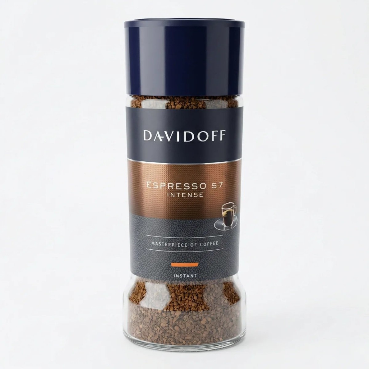 Кава розчинна Davidoff Espresso 57 Intense 100 г (скляна банка) | Преміум, Темне обсмаження, Еспресо (арт. 7546)