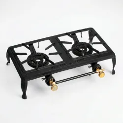 Чавунна газова плита GB-02 на 2 конфорки (3,5 кВт). Потужний таганок під автоклав та казан