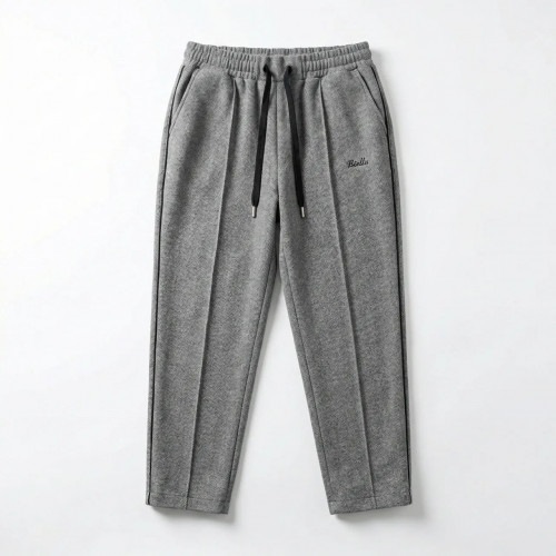 Женские теплые брюки на байке в елочку, штаны больших размеров 52-54, Серые Biella