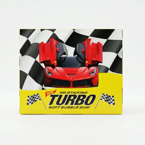 Жувальна гумка Turbo (Турбо) 100 шт, легендарна жуйка з вкладишами авто, смак дитинства