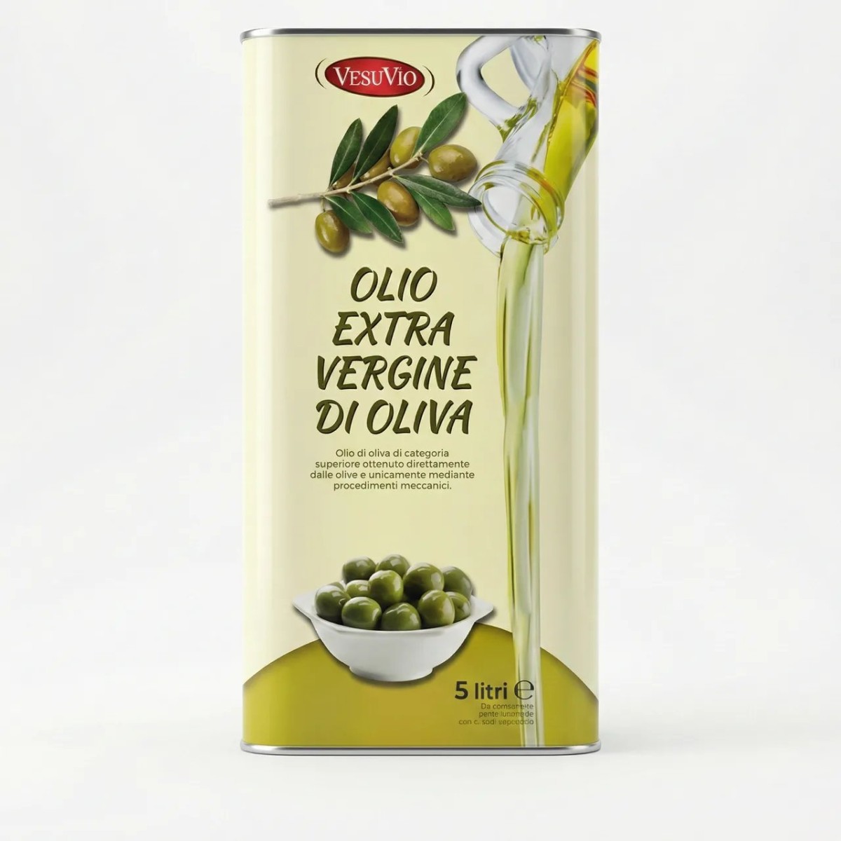 Оливкова олія Vesuvio Extra Virgin 5 л (жерстяна каністра), Італія, вигідна упаковка (арт. 6432)