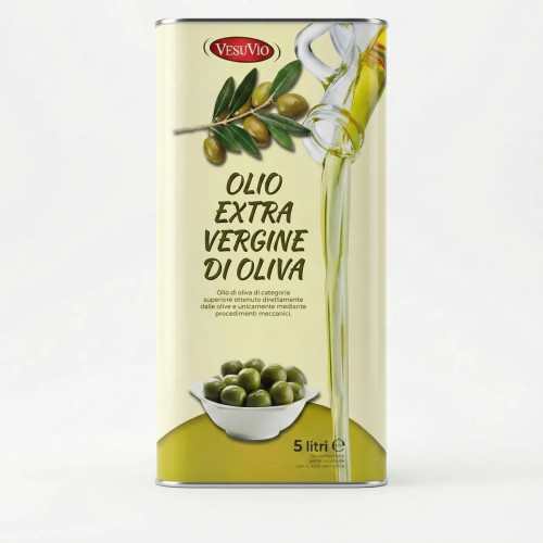 Оливкова олія Vesuvio Extra Virgin 5 л (жерстяна каністра), Італія, вигідна упаковка
