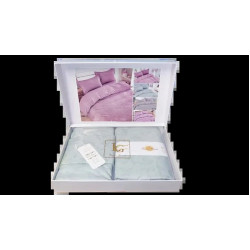 Постільна білизна в подарунковій коробці Laura Grand сімейства — Yukon — Biruza